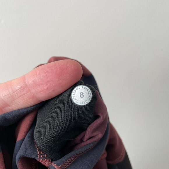 Lululemon Wunder Train High-Rise Tight 25" Camo Activewear Leggings Red/Blue 8 - Picture 9 of 9